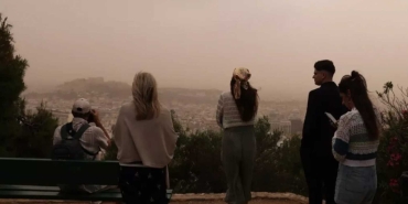 Yunanistan’ı sahra tozu kapladı